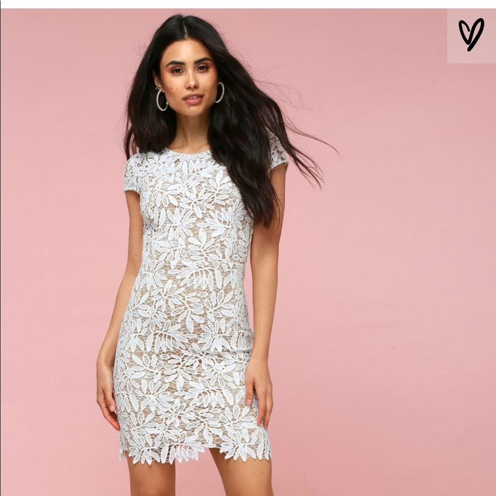 Lulus white lace dress